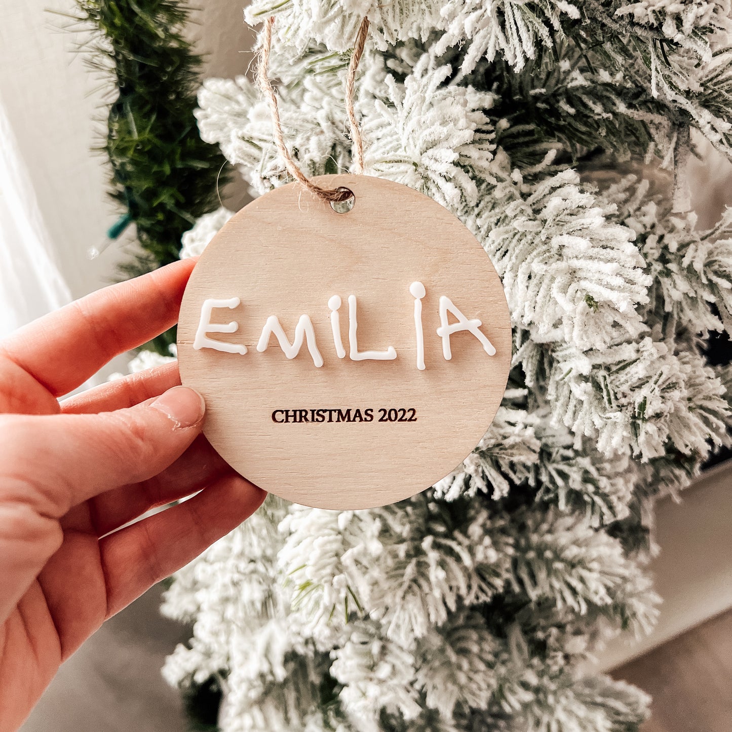 Handwritten Name Ornament