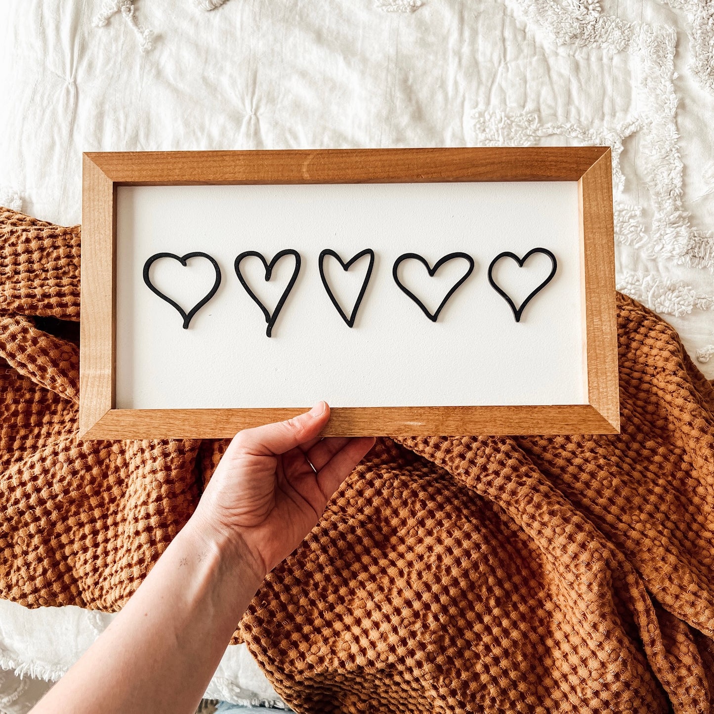 Black Handwritten Hearts Sign