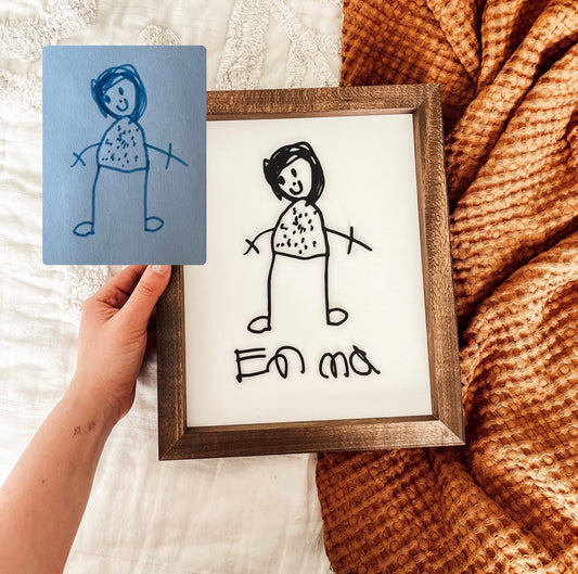 Kid’s self portrait + name