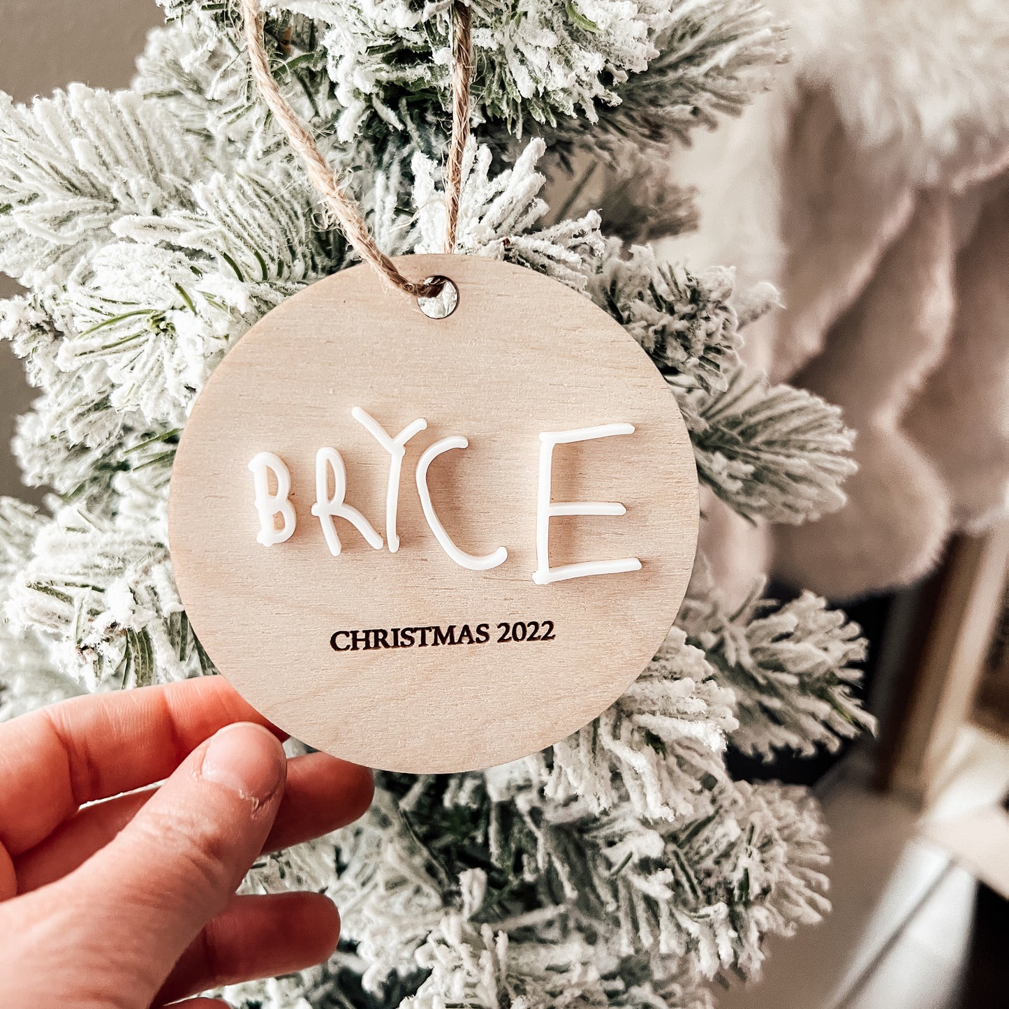Handwritten Name Ornament