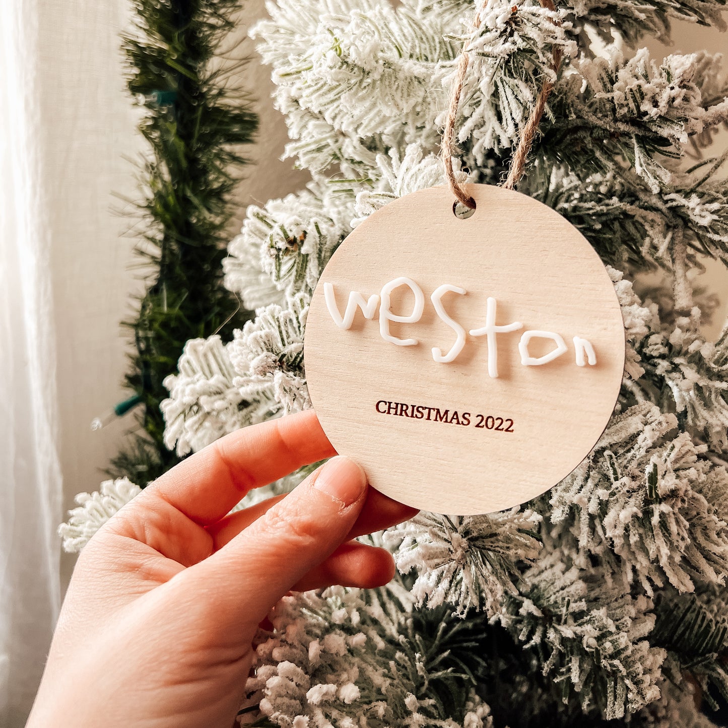 Handwritten Name Ornament