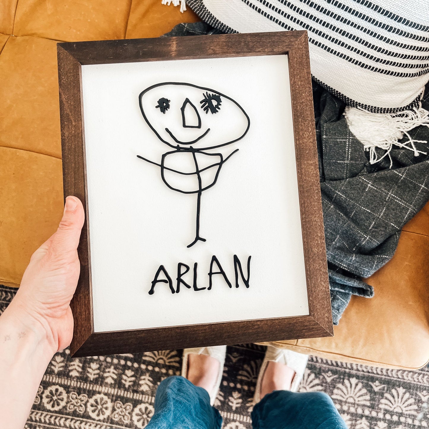 Kid’s self portrait + name