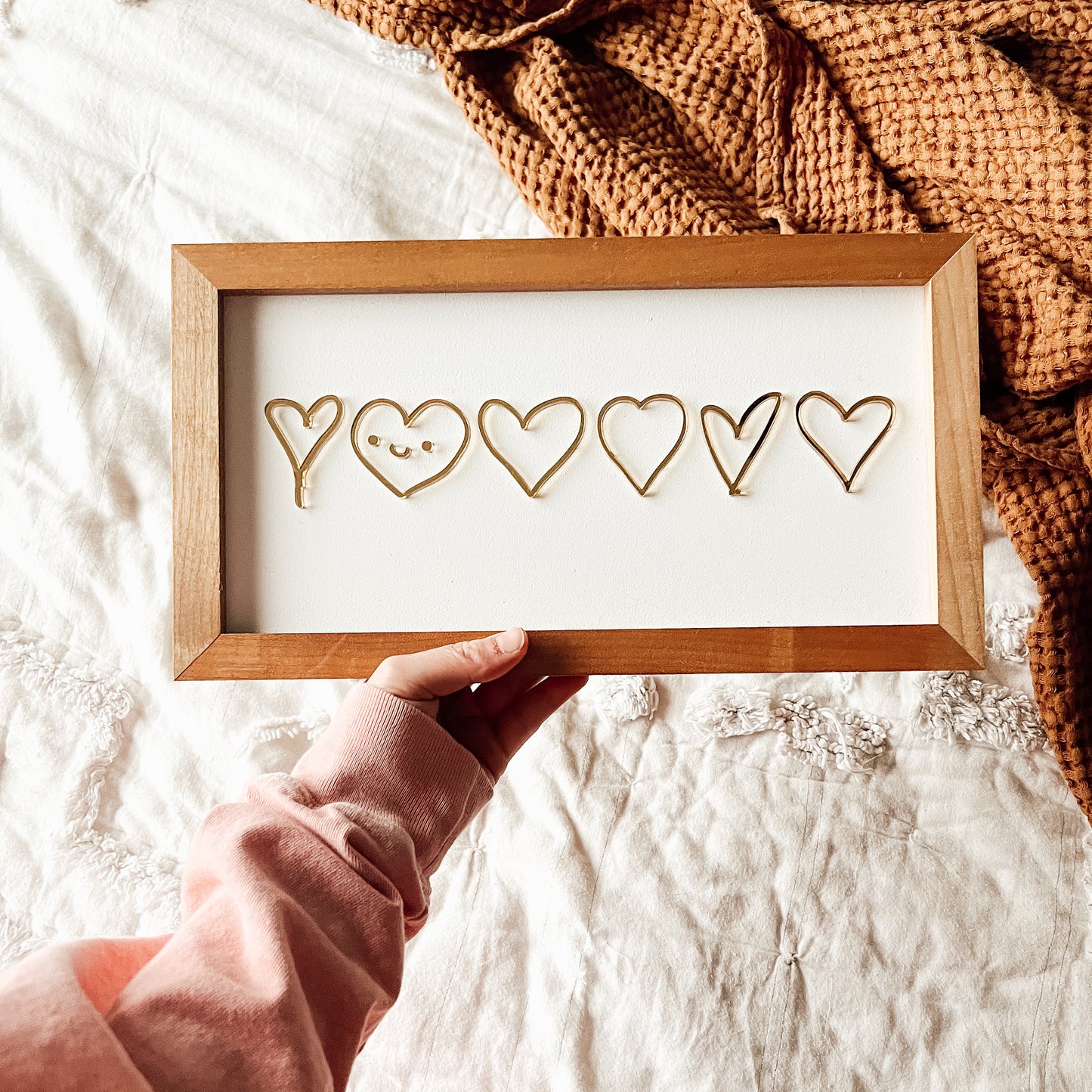 GOLD Handwriting Hearts Sign