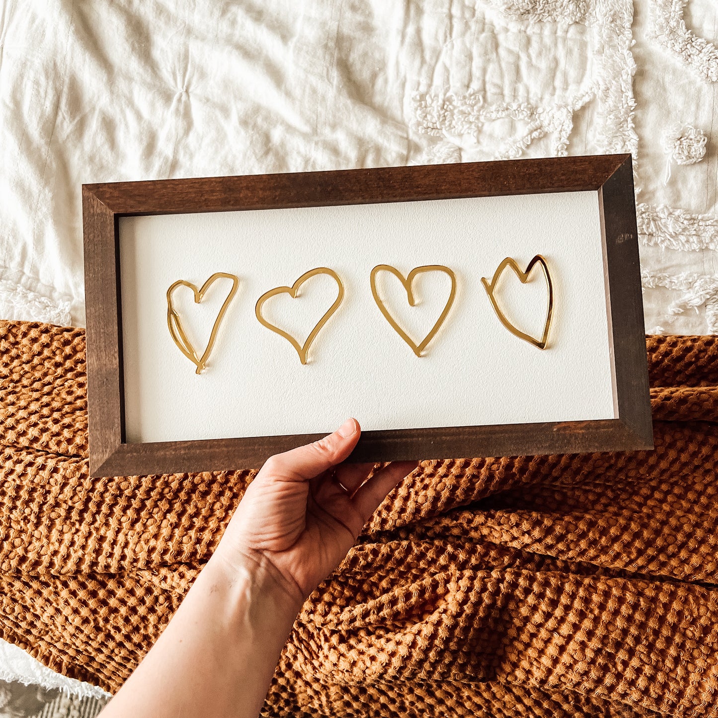 GOLD Handwriting Hearts Sign
