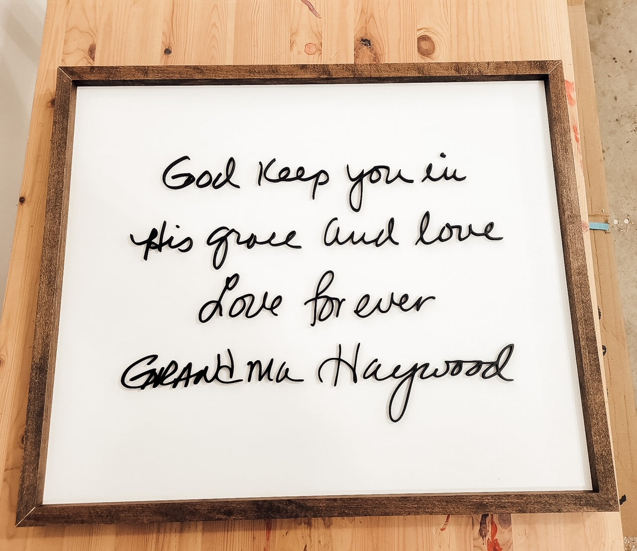 Large Handwritten Note