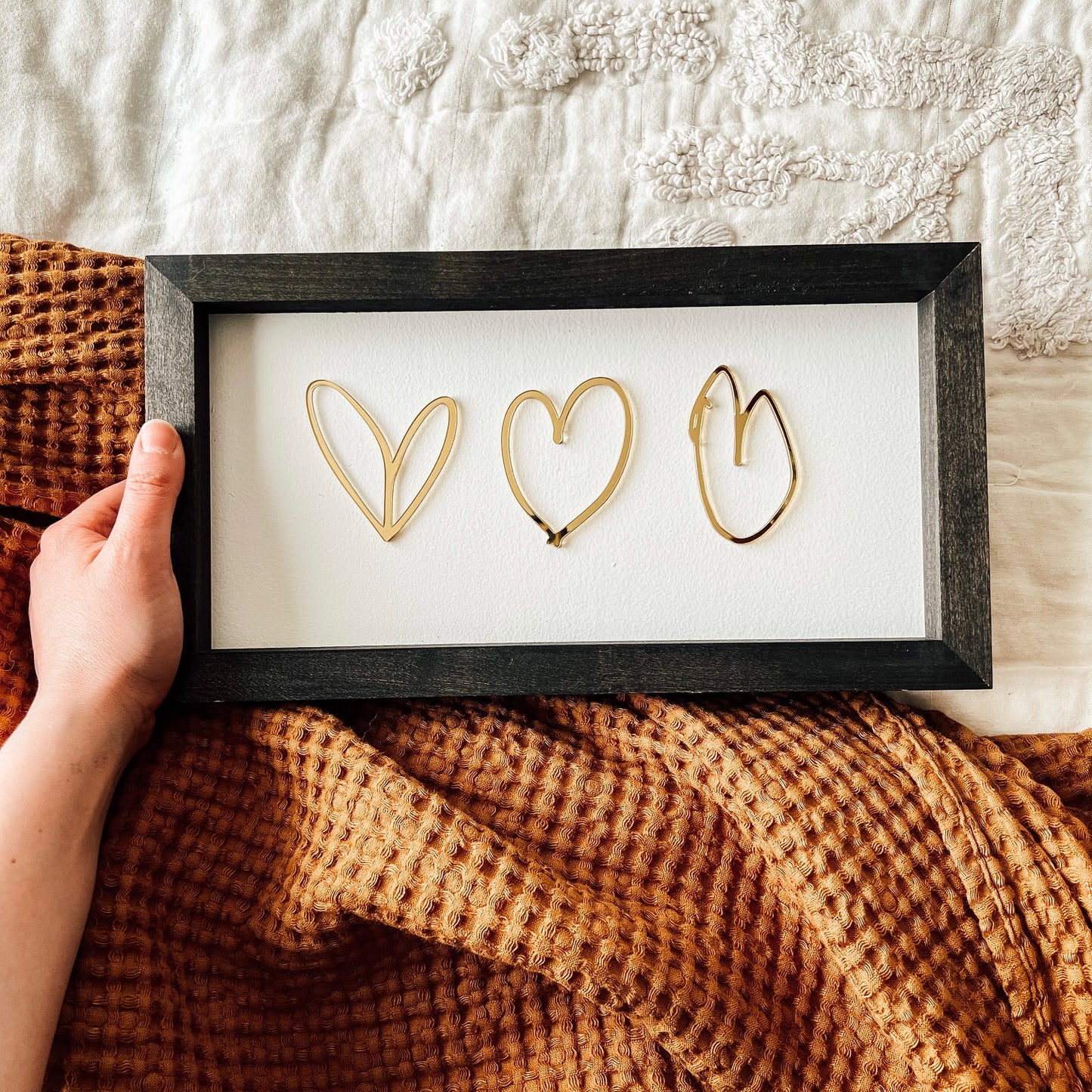 GOLD Handwriting Hearts Sign