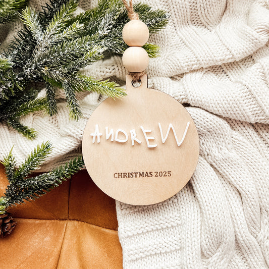 Handwritten Name Ornament
